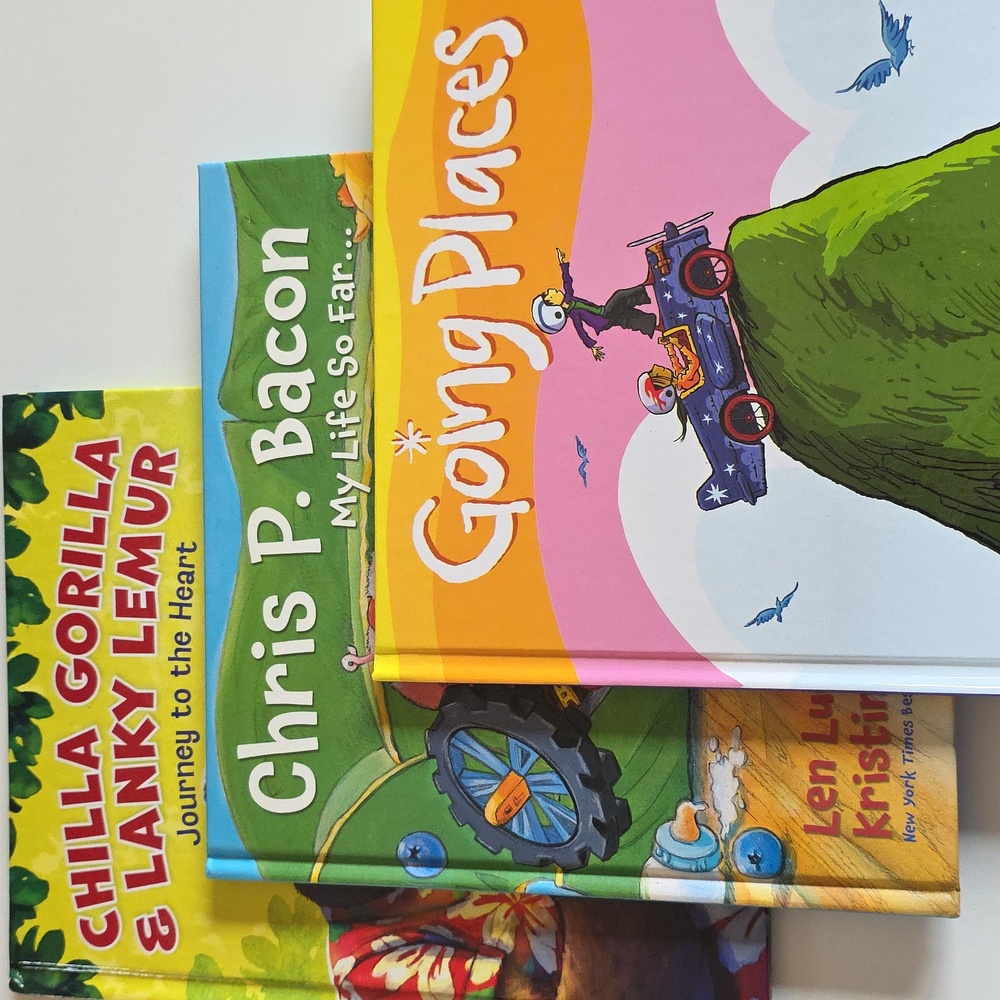 Hardcover Books Chris P. Bacon: My Life So Far, Going Places, Chilla Gorilla